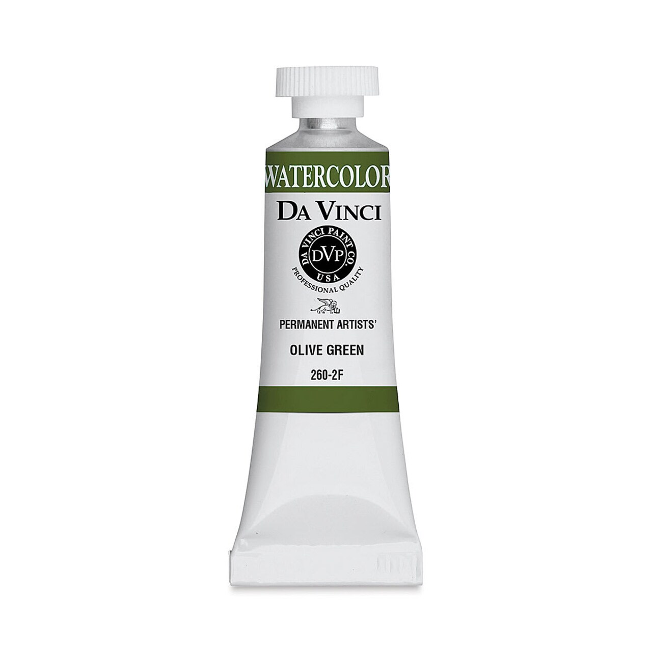 Da Vinci Artists' Permanent Watercolor - Olive Green, 15 ml tube